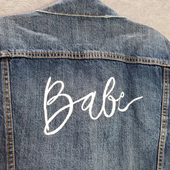 Levi's Women Jacket Small Blue Denim Trucker Babe Long Sleeve Collar - Picture 6 of 9